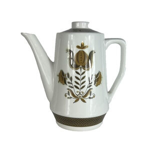 VTG Tea Pot Dunmore Ironstone Multicolor Floral Japan Made Federalist 70s 4241